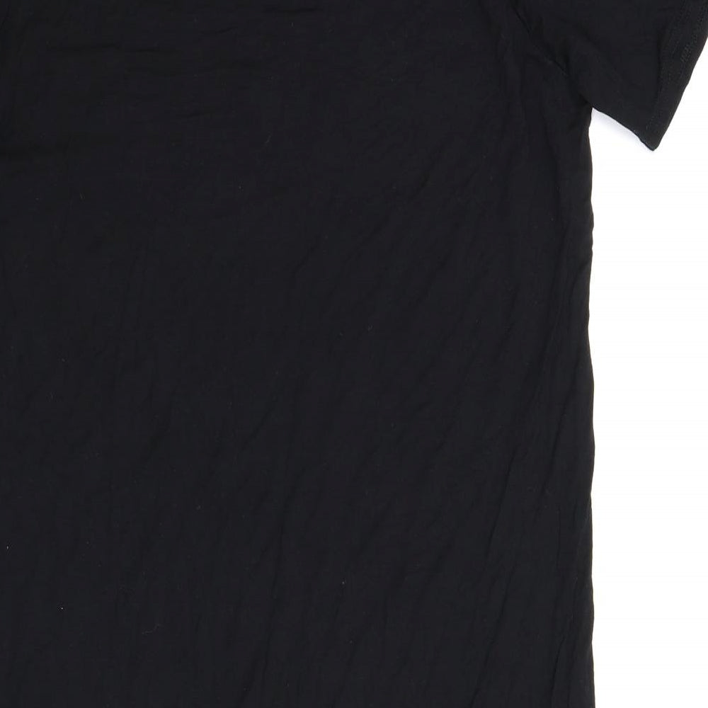 Boohoo Womens Black Solid Chemise Dress Size 10 - Bridesmaid