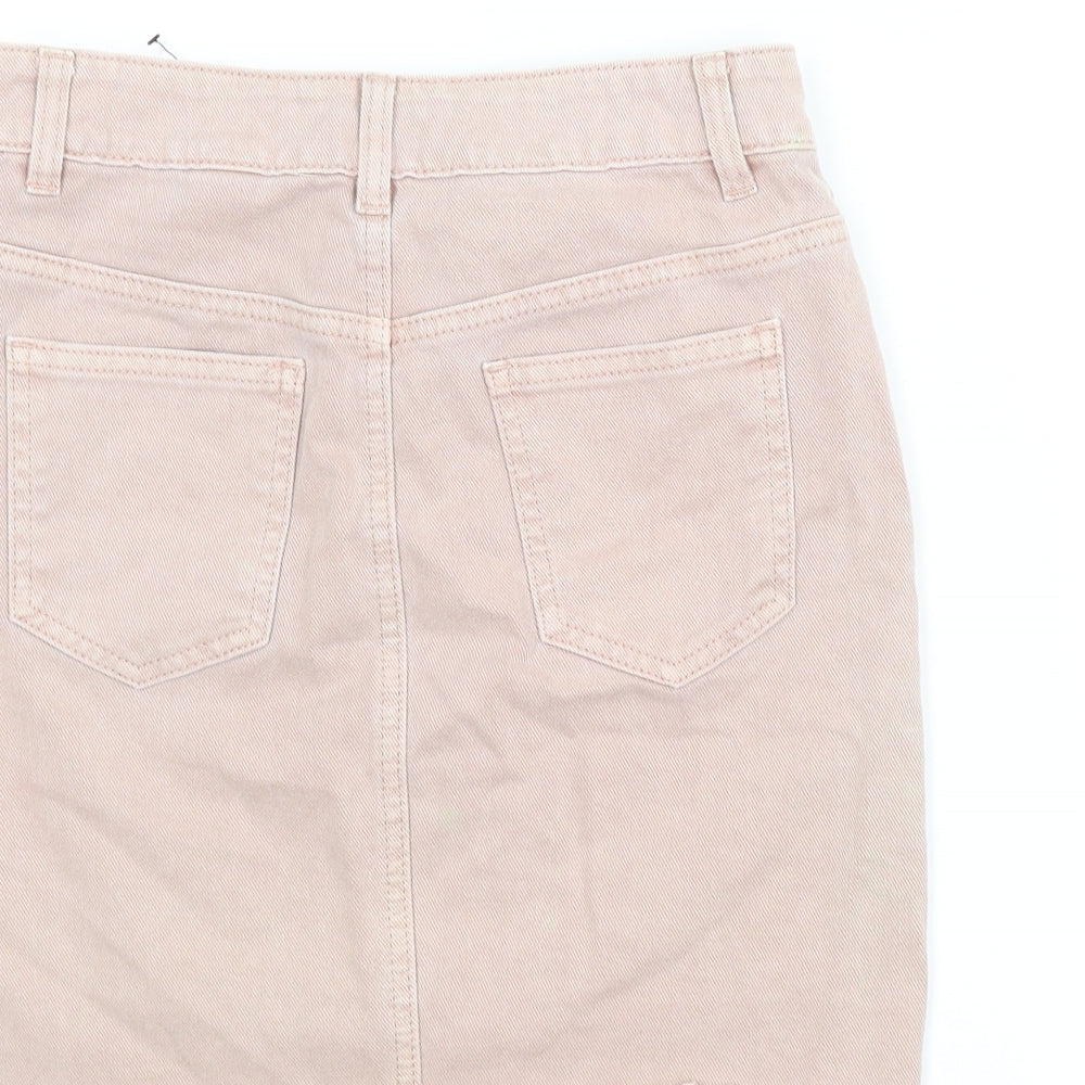NEXT Womens Pink Denim A-Line Skirt Size 6