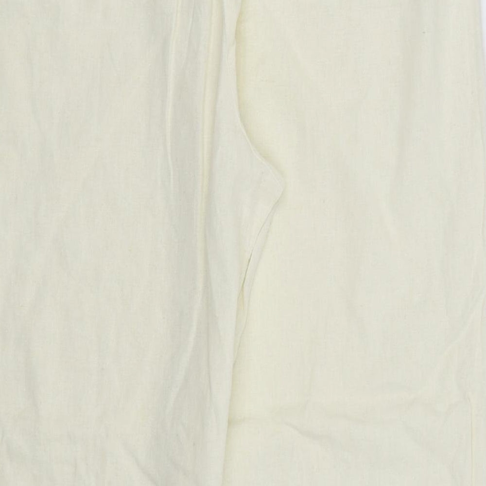 Mia Moda Womens White Trousers Size 18 L26 in