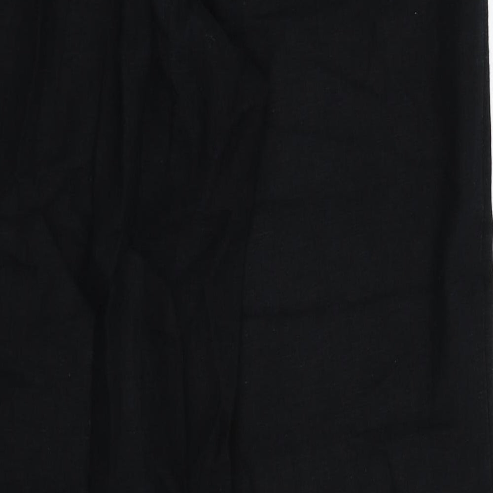 M&S Womens Black Trousers Size 14 L27 in