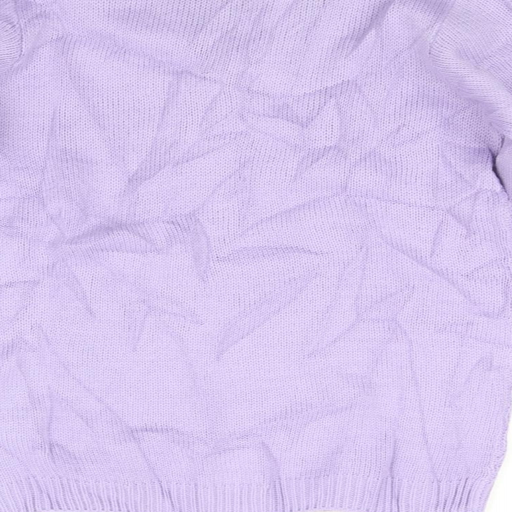 Isle Essentials Womens Purple Pullover Jumper Size 12