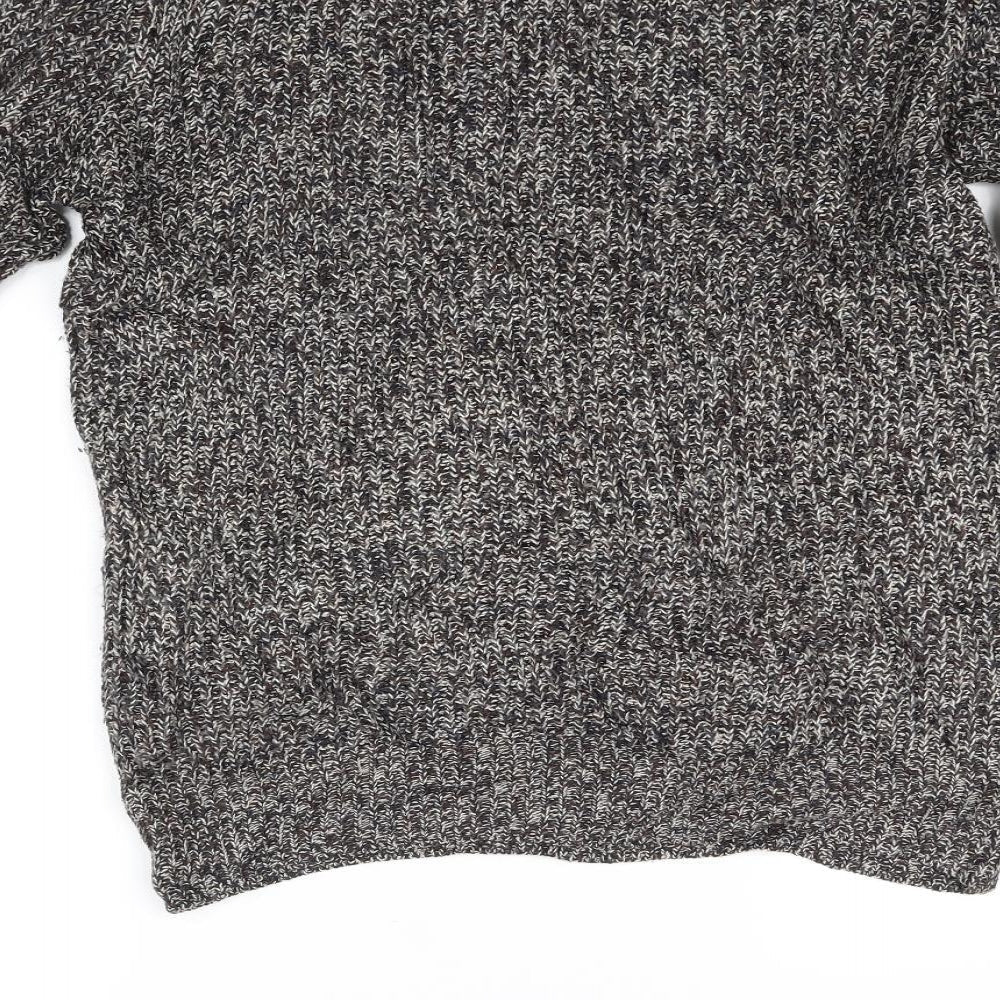 Cedarwood State Womens Grey Henley Jumper Size M