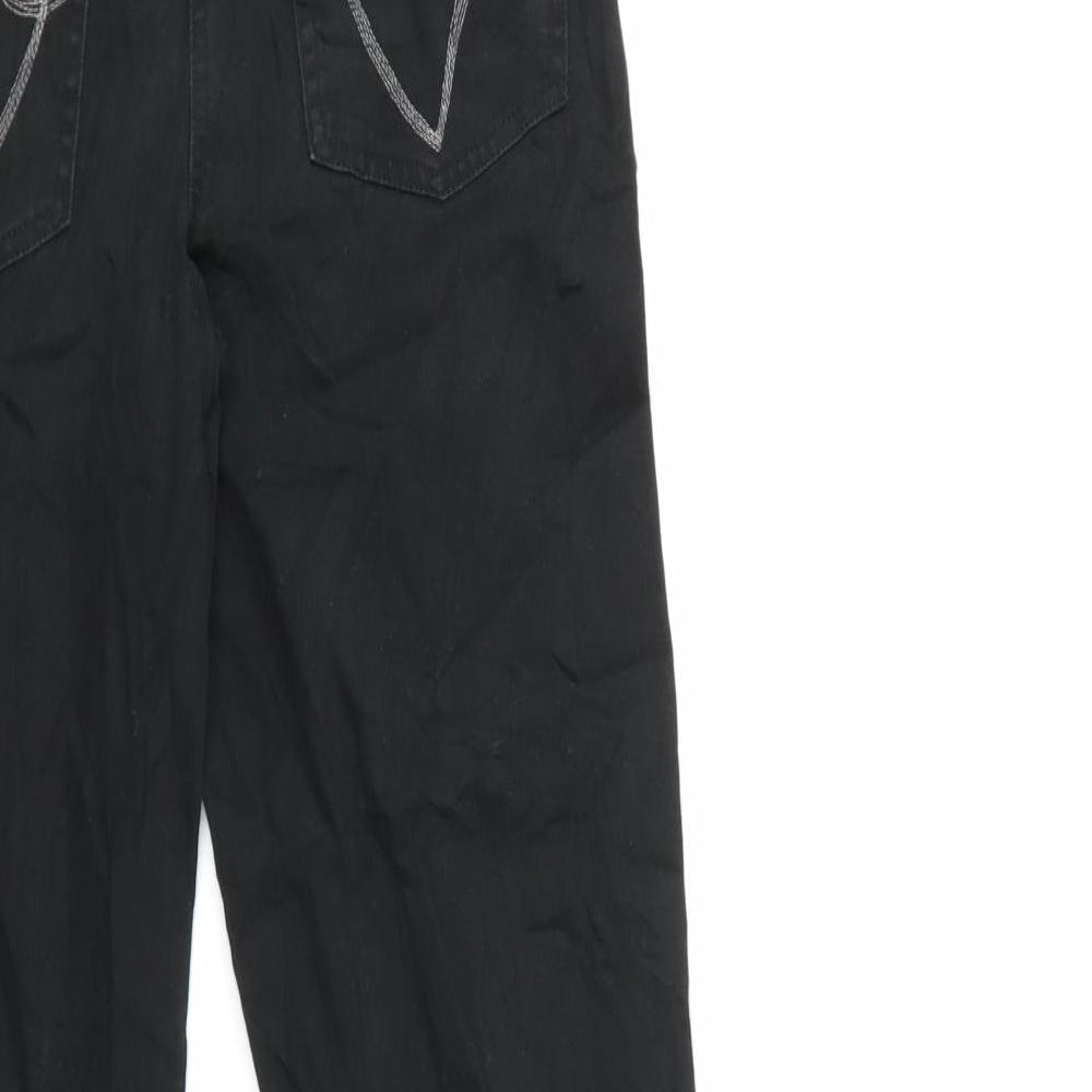 X-Mail Womens Black Denim Flared Jeans Size 10 L29 in