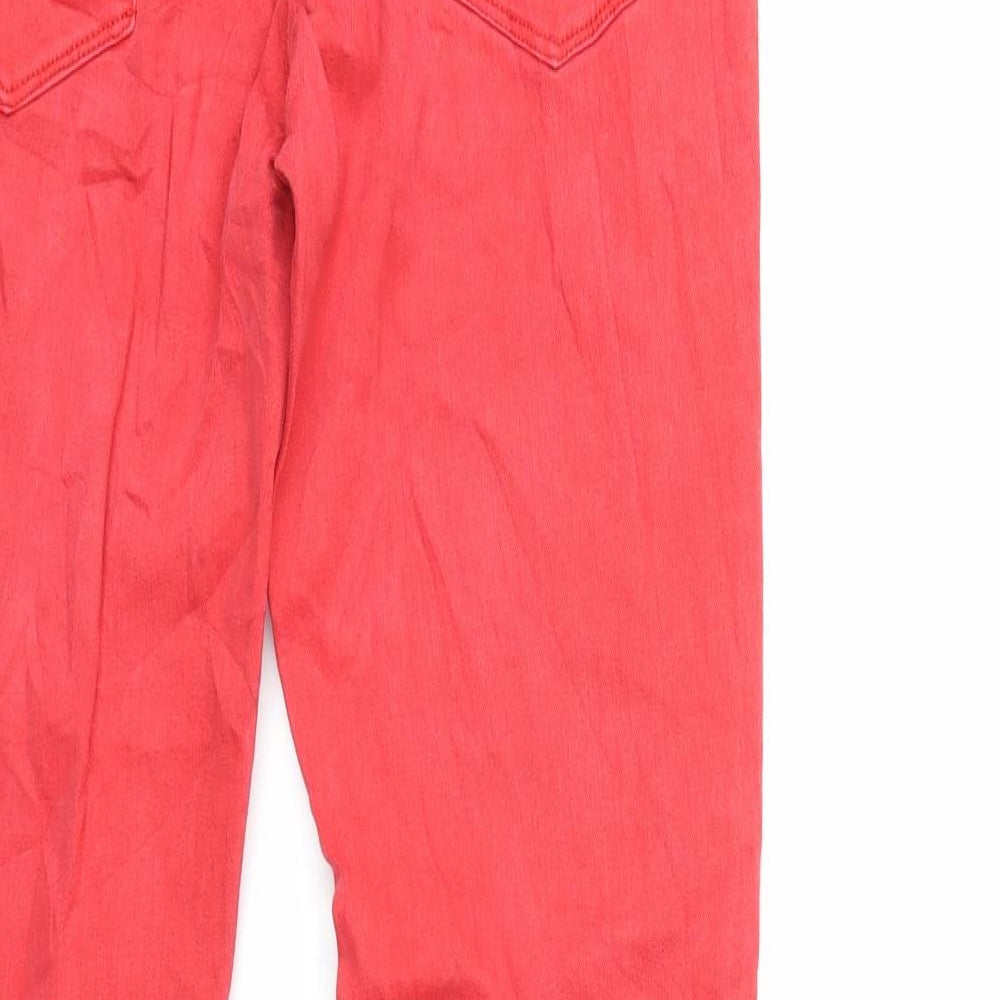denim life Womens Red Denim Skinny Jeans Size 30 in L30 in