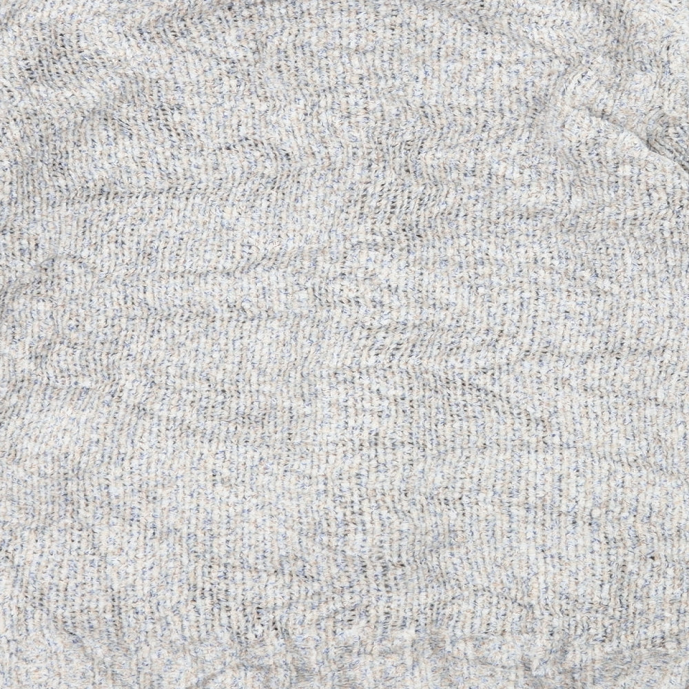 Bonmarché Womens Grey Knit Full Zip Jumper Size S