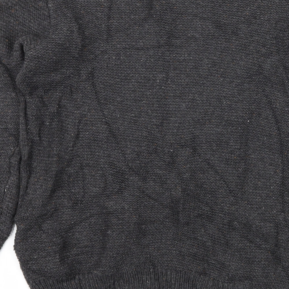 Cedarwood State Mens Green Knit Pullover Jumper Size M - Ribbed