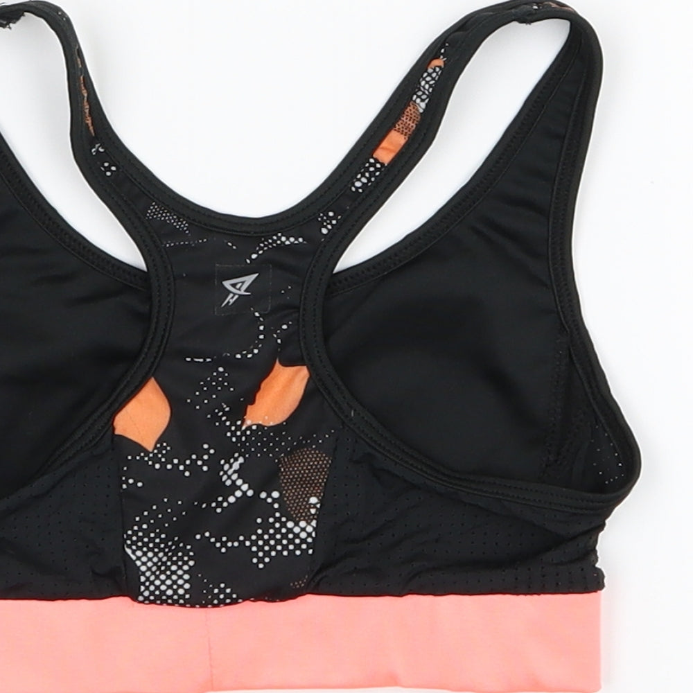 Primark Womens Black Floral Cropped Tank Size 6