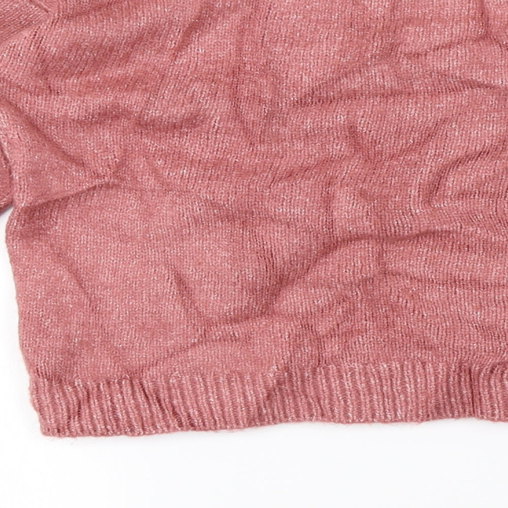 Marks & Spencer Girls Pink Pullover Jumper Size 11-12 Years