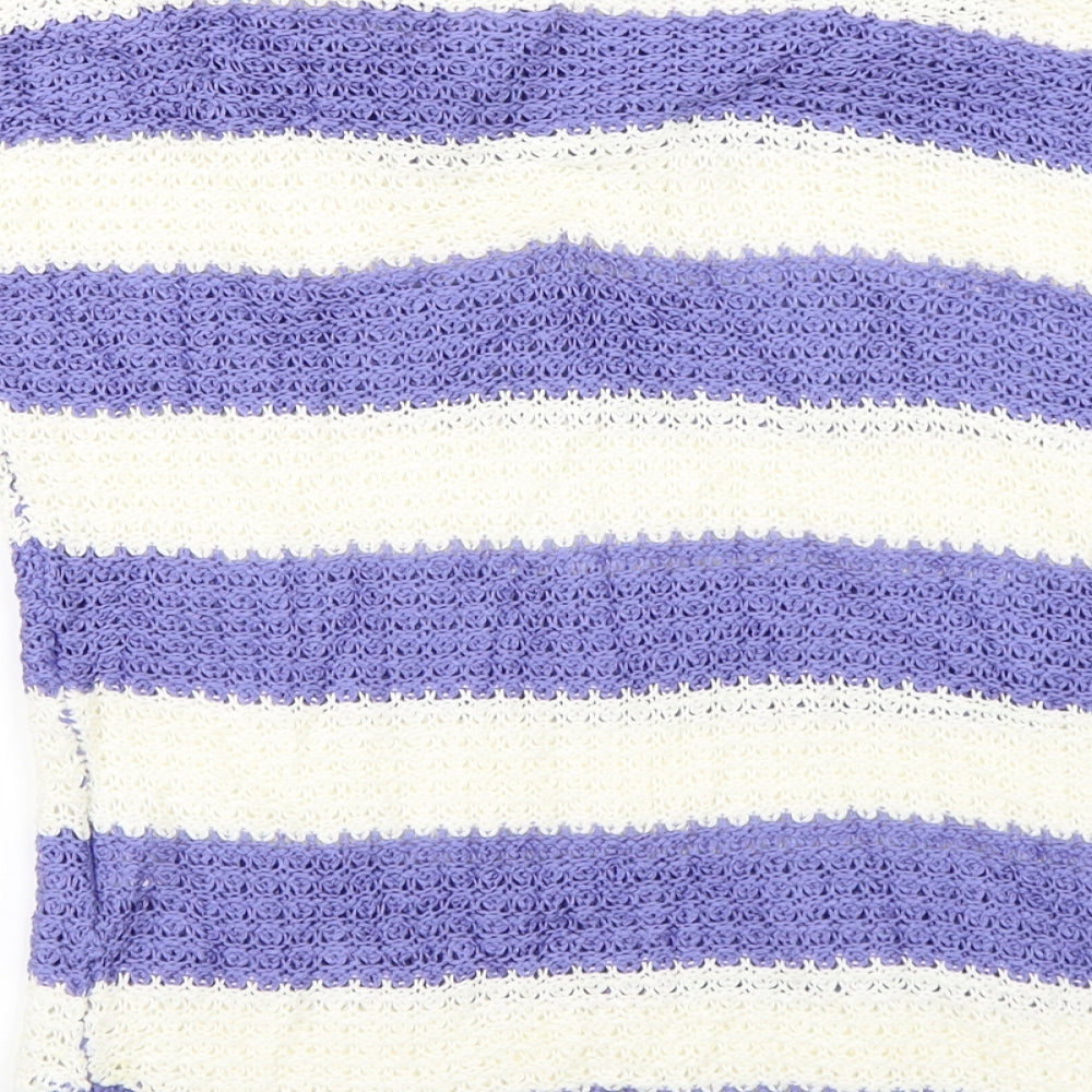 intuition Womens Ivory Striped Pullover Jumper Size 12