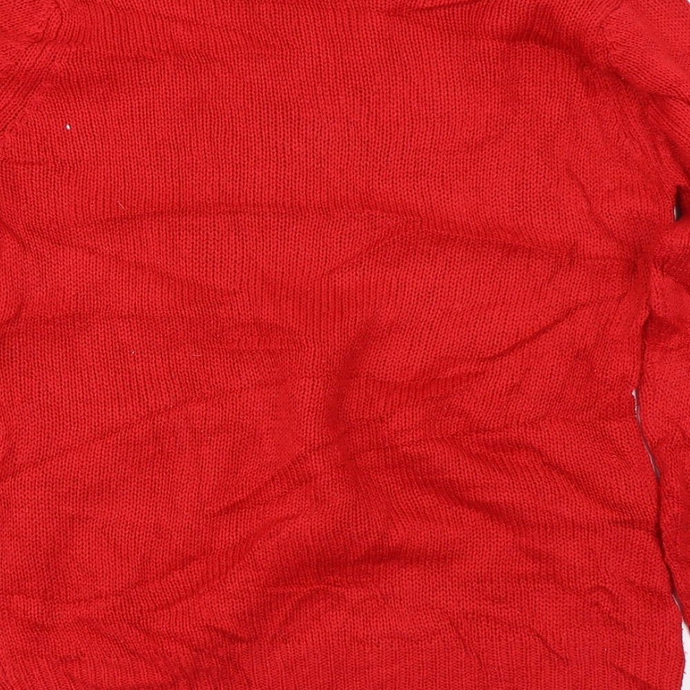 Select Womens Red Pullover Jumper Size 8 - Christmas jumper