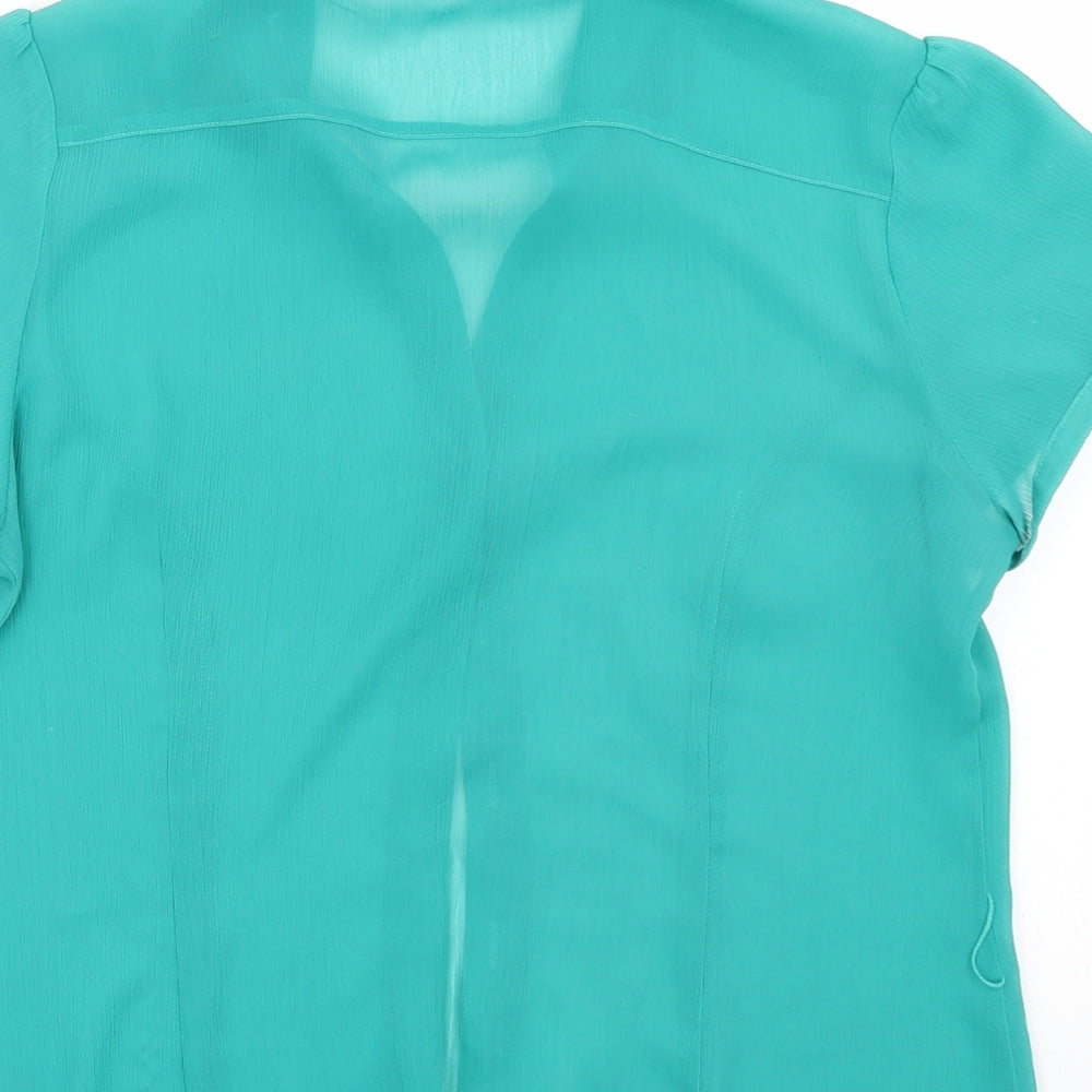 Debenhams Womens Green Basic Button-Up Size 14