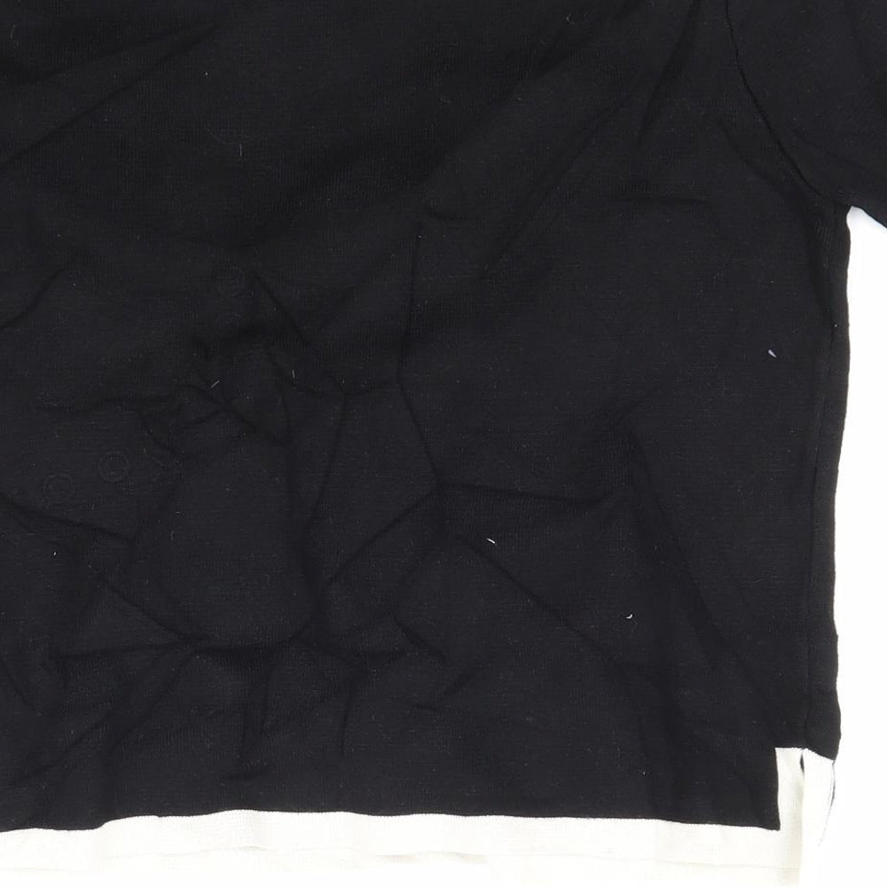 Zara Womens Black Knit Pullover Jumper Size S