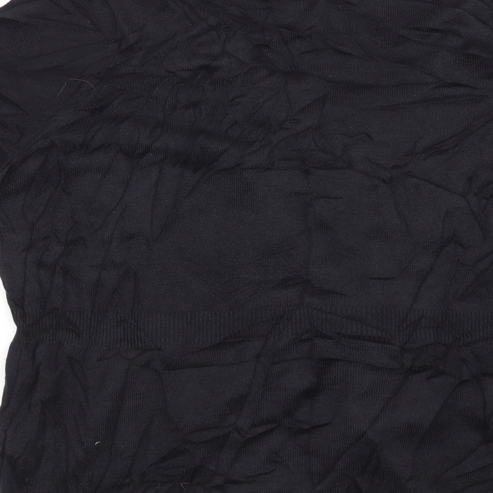 Per Una Womens Black Geometric Pullover Jumper Size 16
