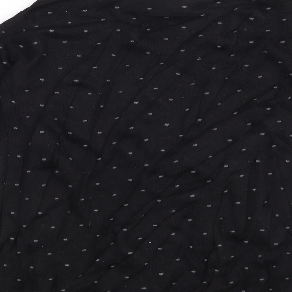 Mango Womens Black Polka Dot Pullover Jumper Size S