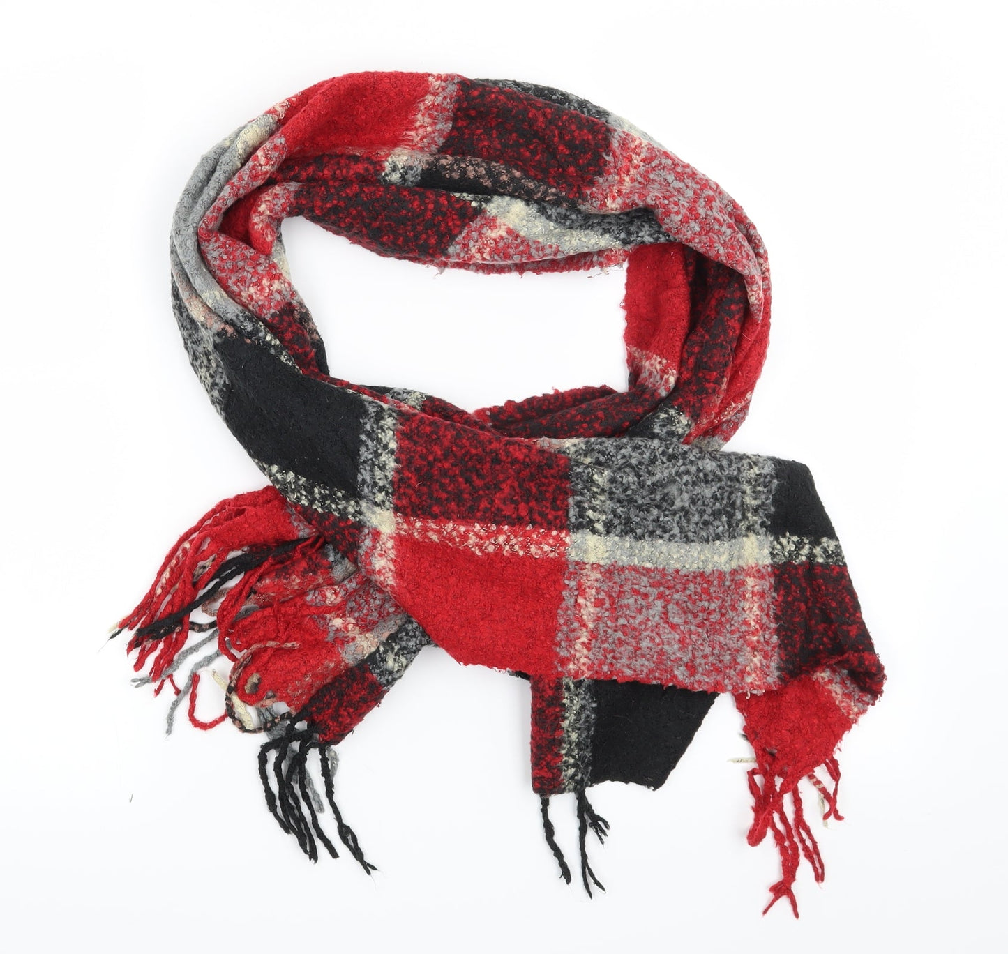 Preworn Womens Red Check Scarf