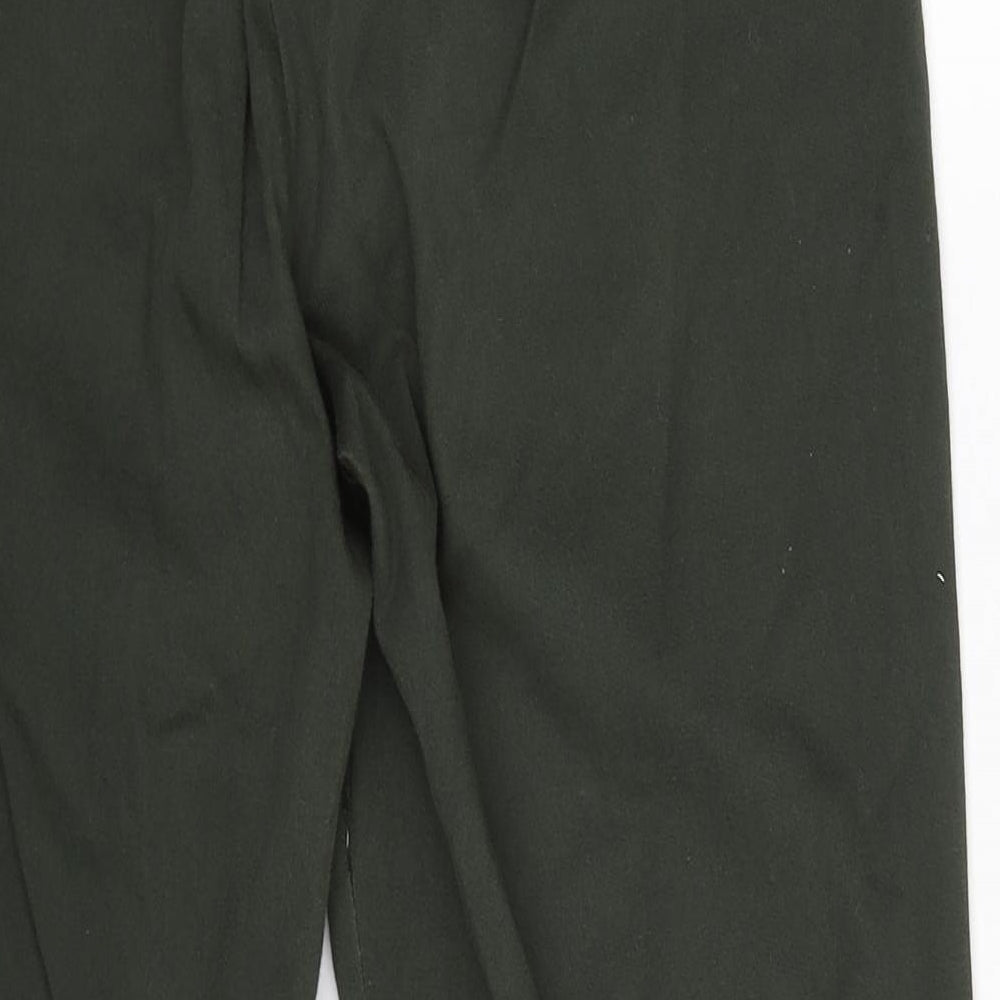 Casual Club Womens Green Cropped Trousers Size 28 in L24 in