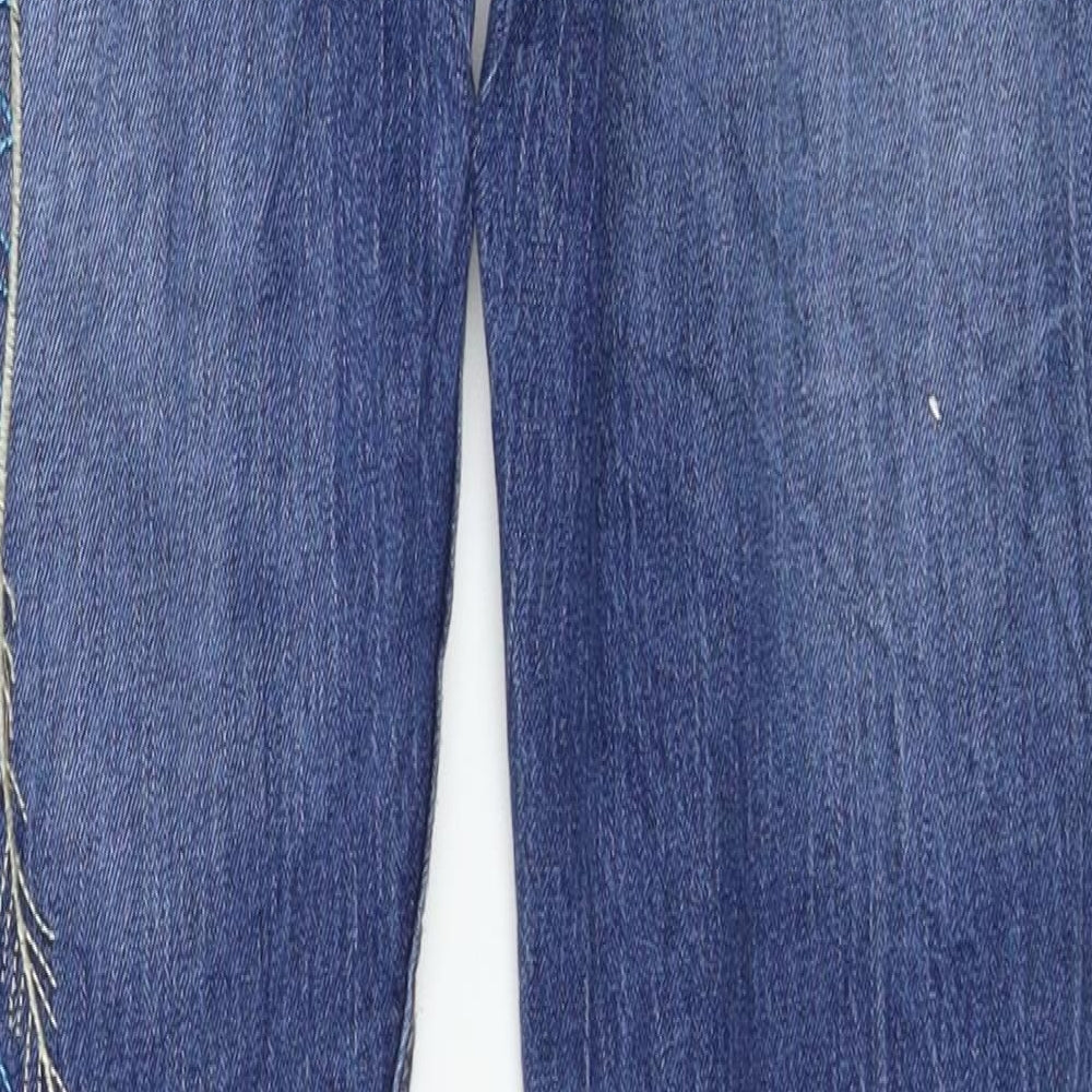 Preworn Womens Blue Denim Skinny Jeans Size 30 L28 in - Flower print