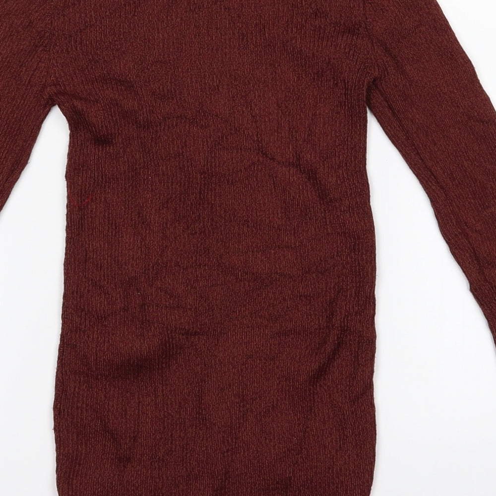 Topshop Womens Brown Pullover Jumper Size 8