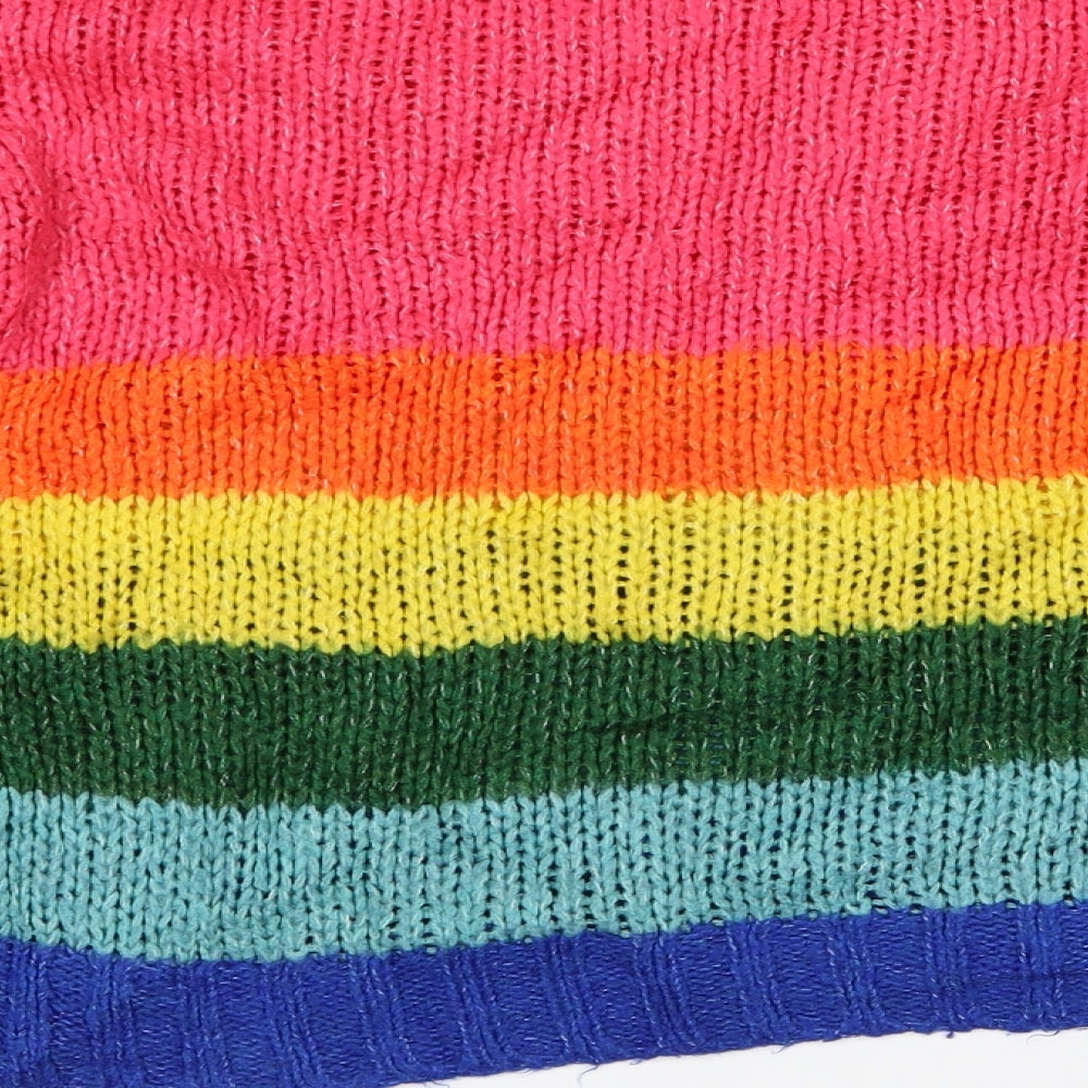 Primark Womens Pink Striped Pullover Jumper Size XS - Multicoloured