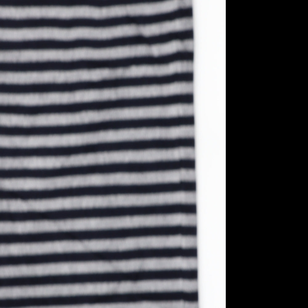 Marks & Spencer Womens Blue Striped Vest Jumper Size S