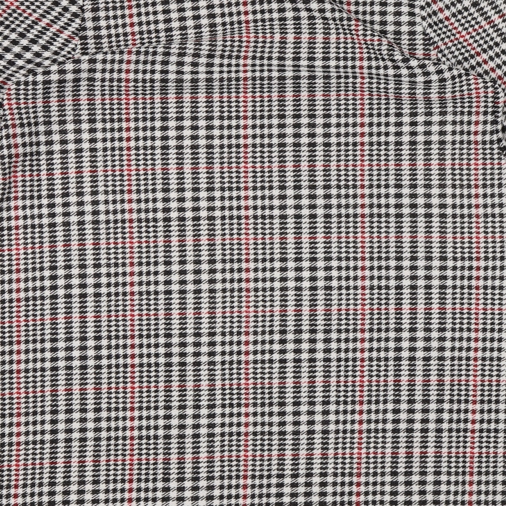 River Island Womens Black Houndstooth A-Line Size 10