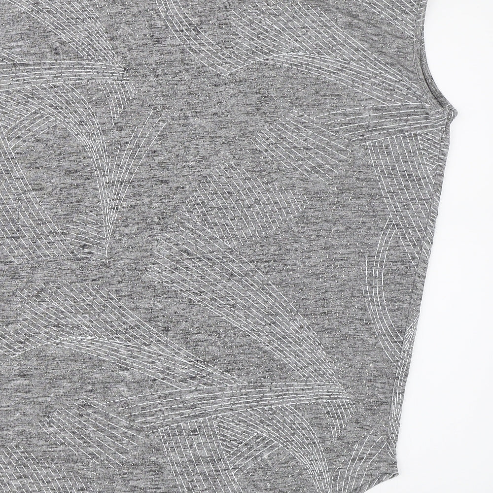 Klass Womens Silver Knit Pullover Jumper Size S