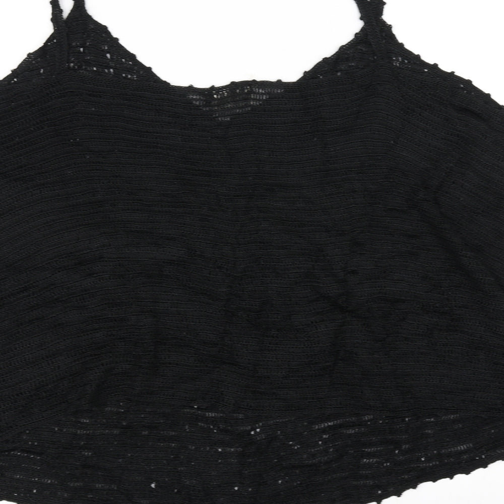 essence Womens Black Basic Blouse Size 16