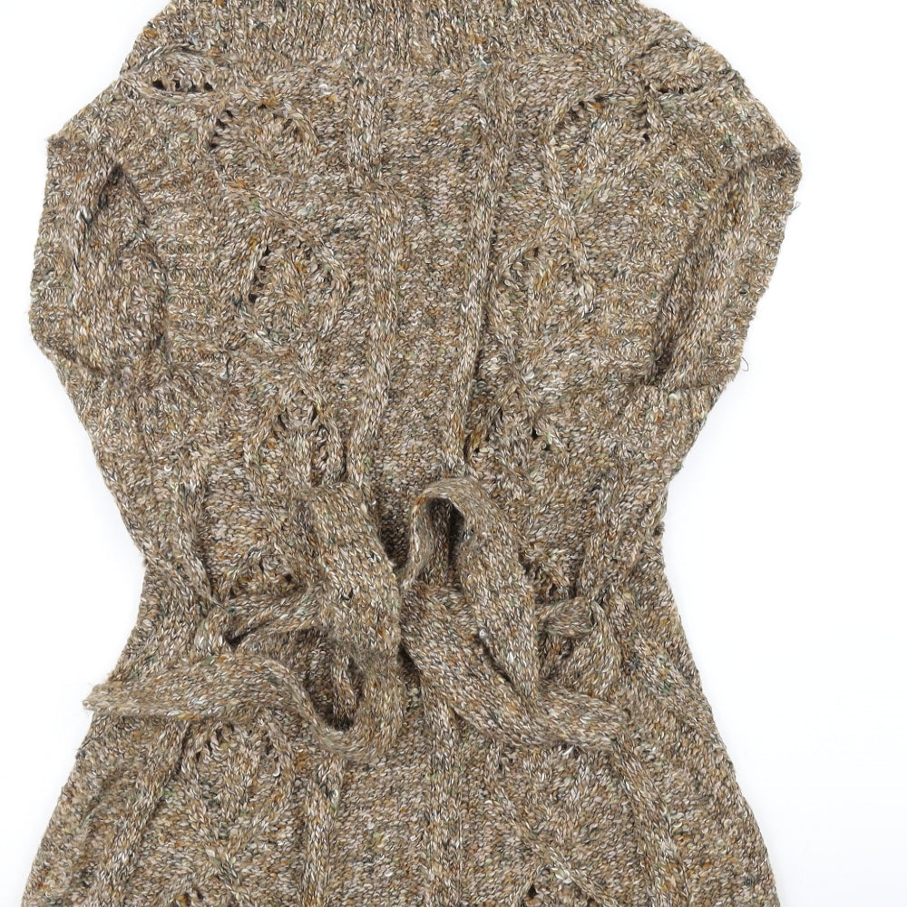 Soon Womens Brown Knit Jacket Size 14
