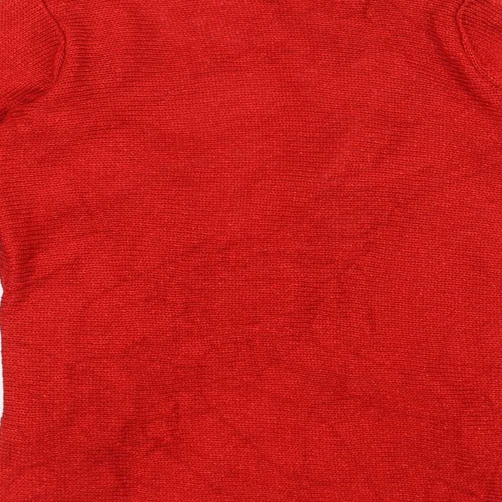 Per Una Womens Red Knit Pullover Jumper Size 8