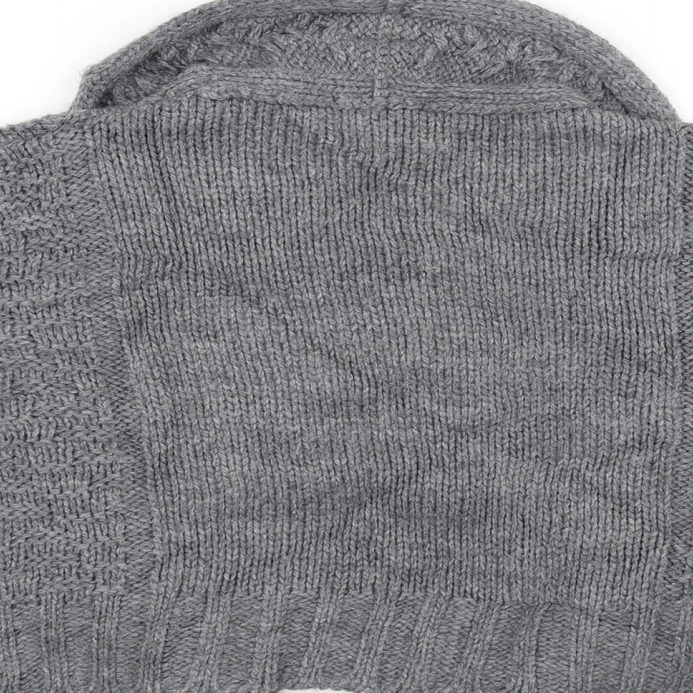 Marks and Spencer Womens Grey Knit Cardigan Jumper Size 12