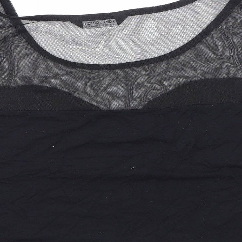 Select Womens Black Cropped Blouse Size 16