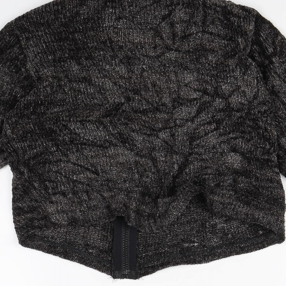 NOKAIO Girls Black Cardigan Jumper Size 4 Years
