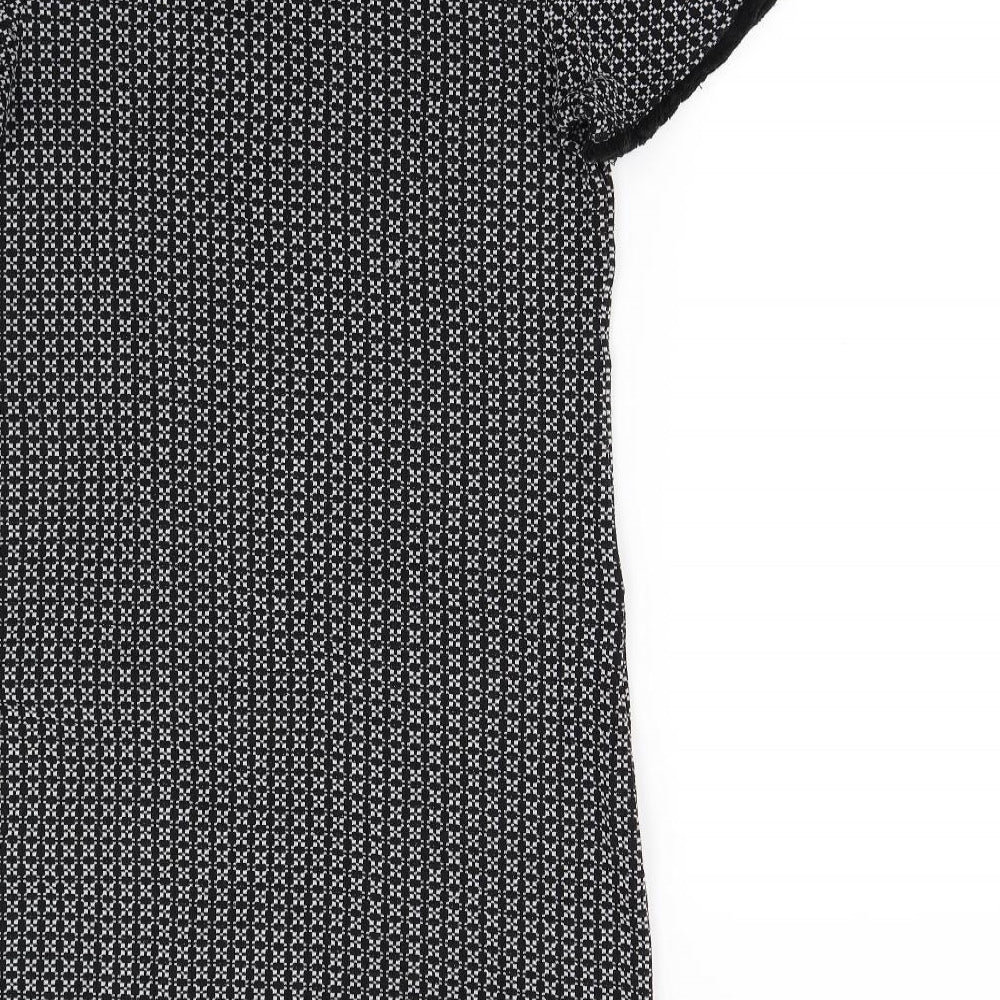 Quiz Womens Black Herringbone Mini Size 8