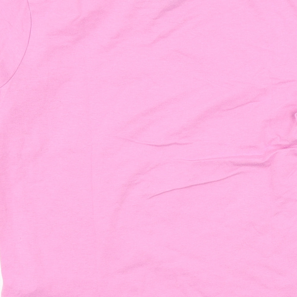 Topshop Womens Pink Basic T-Shirt Size 6 - usa