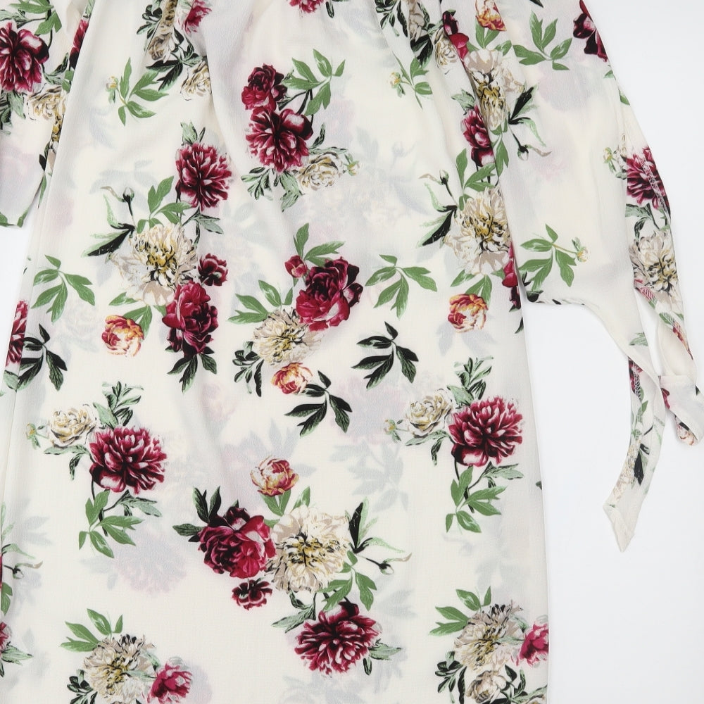 New Look Womens Ivory Floral Shift Size 6