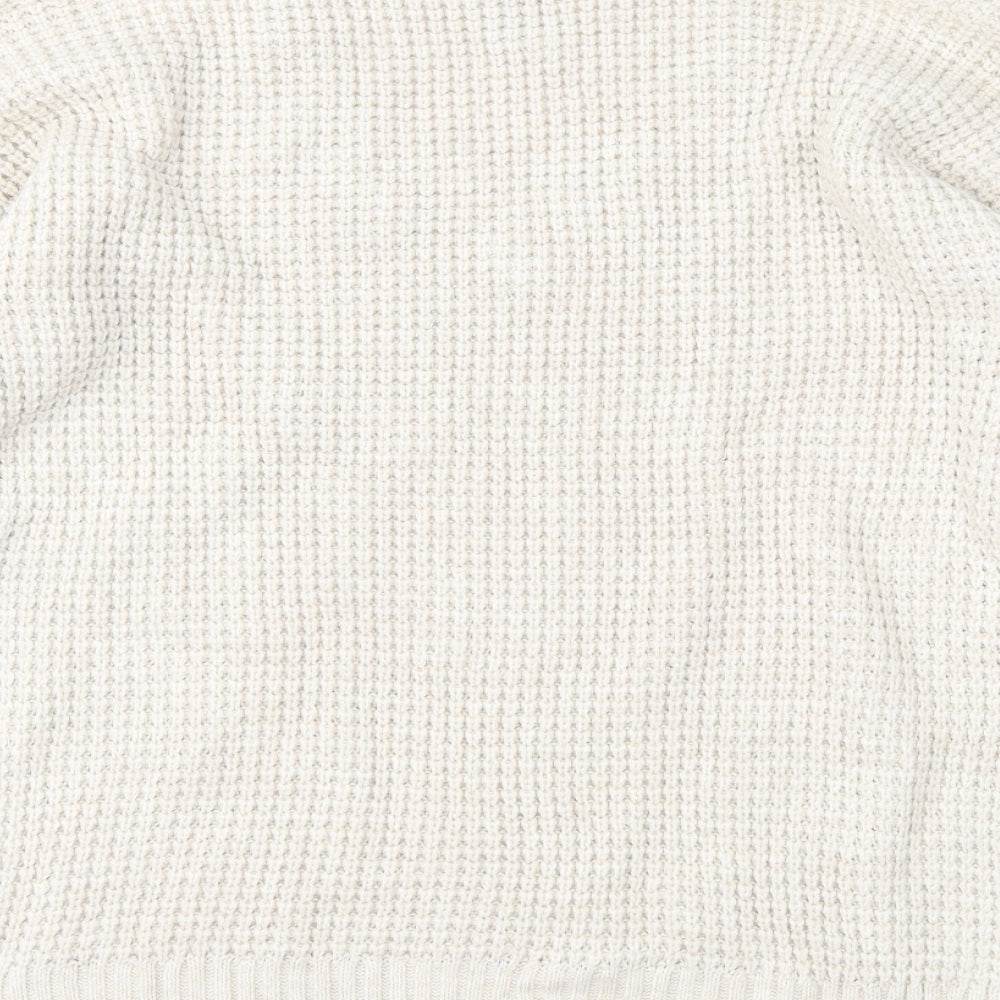New Look Womens Beige Knit Pullover Jumper Size S