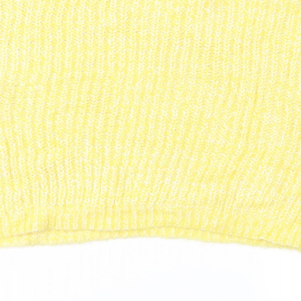 New Look Womens Yellow Knit Pullover Jumper Size S