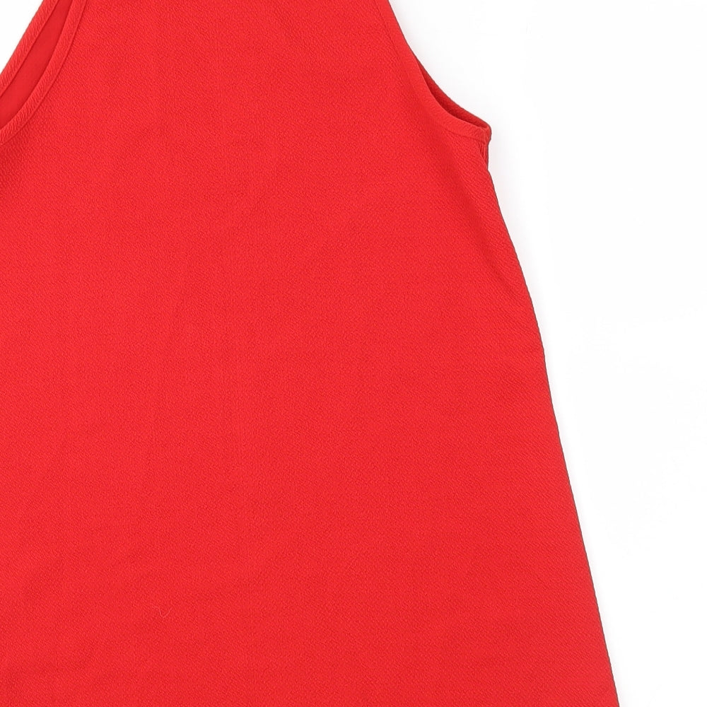 New Look Womens Red Basic Blouse Size 8