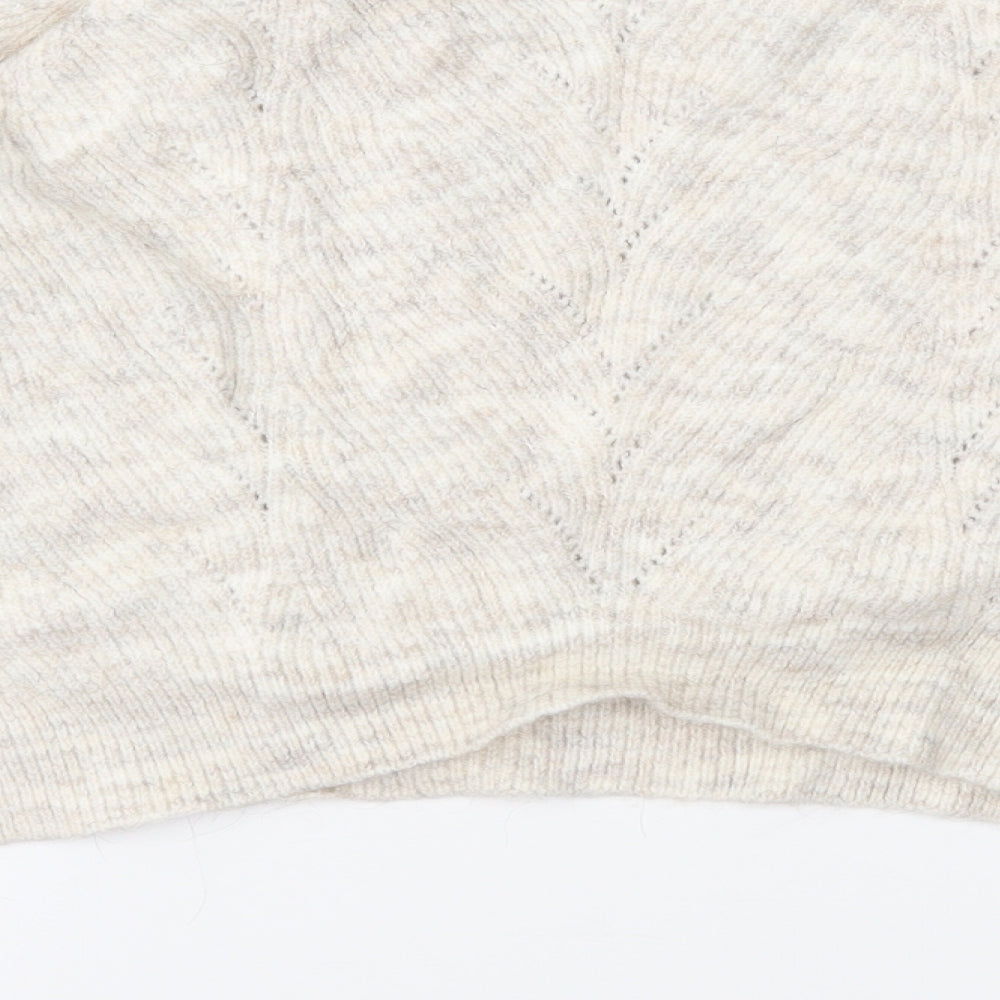 Kaisley Womens Beige Knit Pullover Jumper Size S