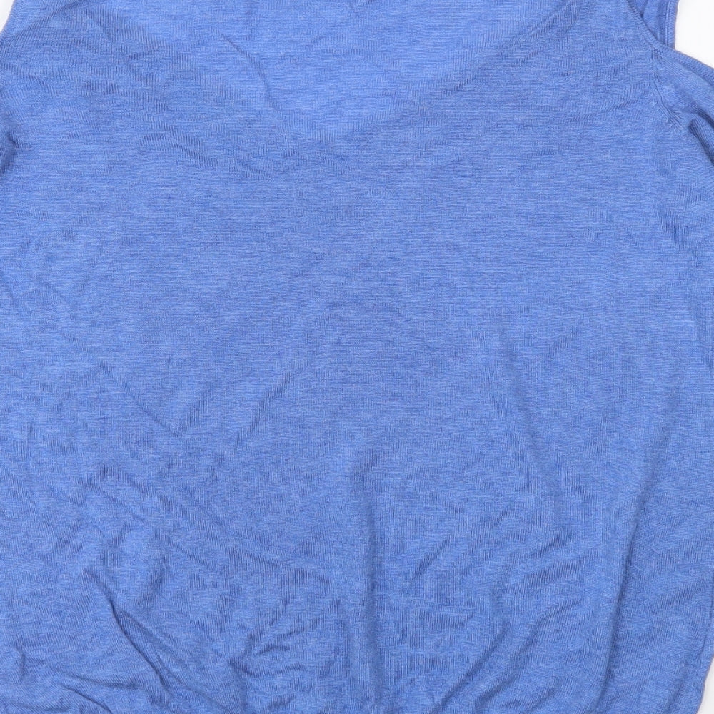 MNG Womens Blue Knit Pullover Jumper Size S