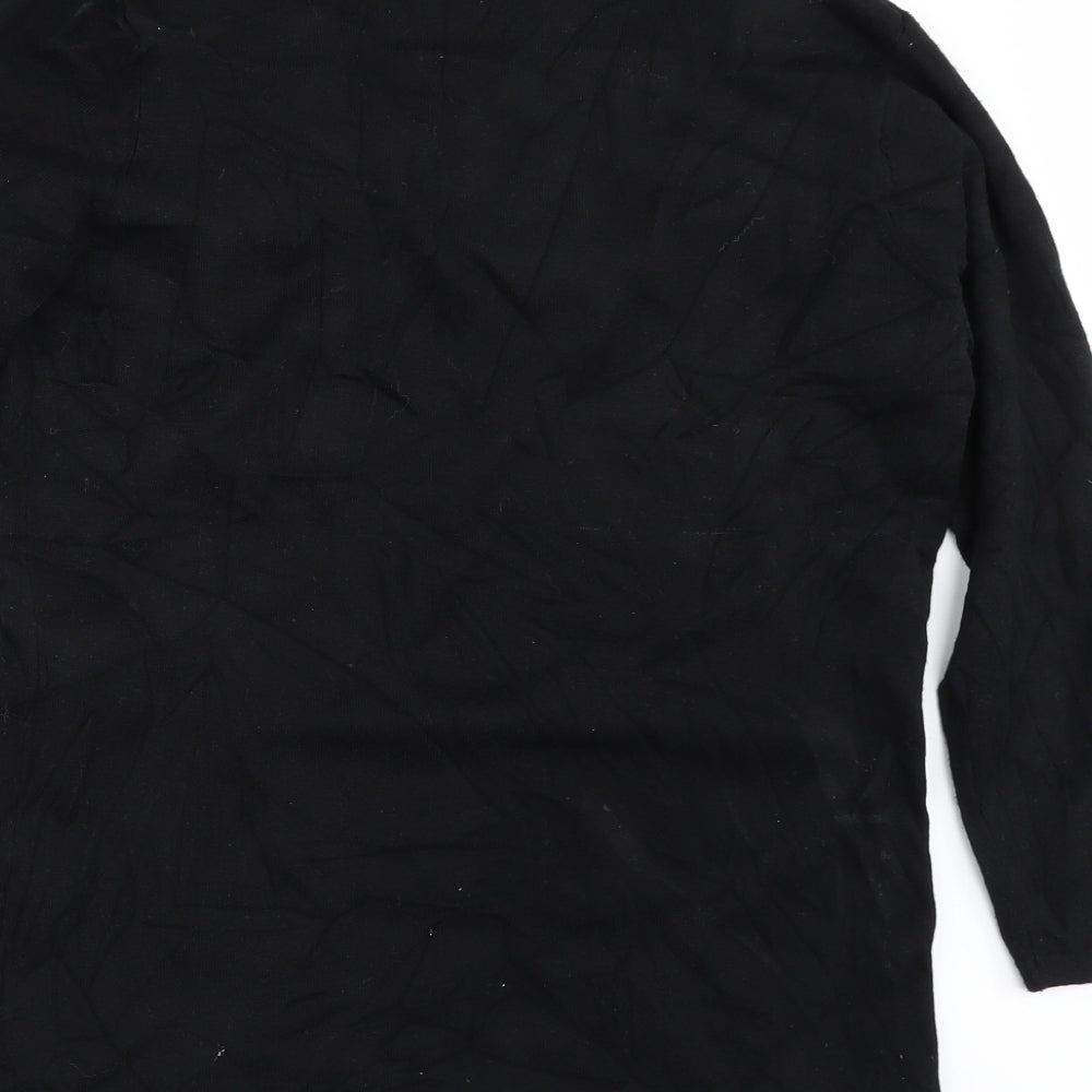 David Emanuel Womens Black Pullover Jumper Size S - sequin