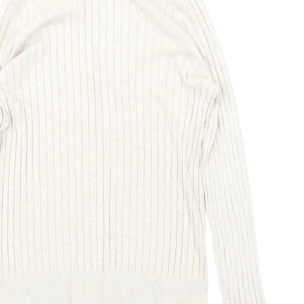 F&F Womens Beige Knit Pullover Jumper Size 12