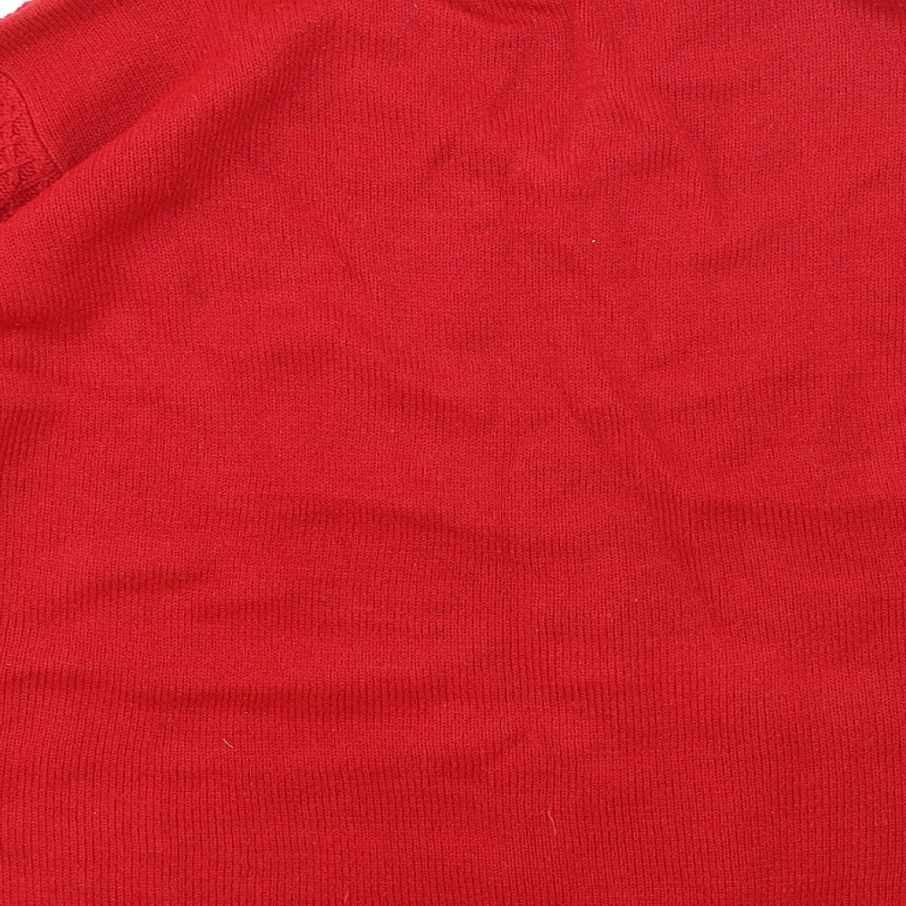 ISLE Womens Red Knit Pullover Jumper Size XL