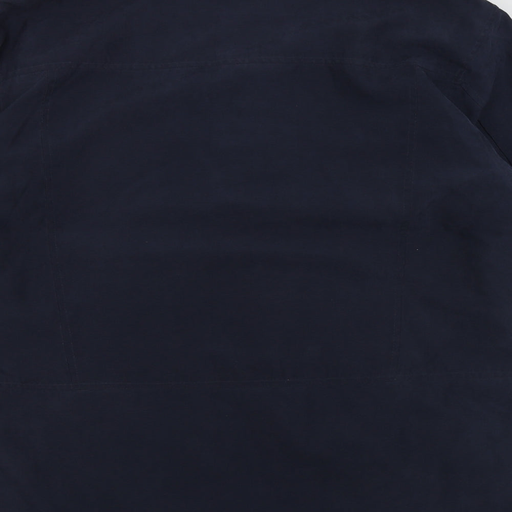 Kingston Mens Blue Rain Coat Coat Size M