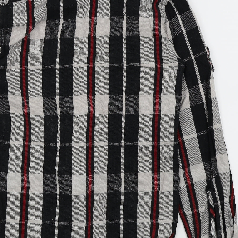 UrbanSpirit Mens Grey Check Button-Up Size S