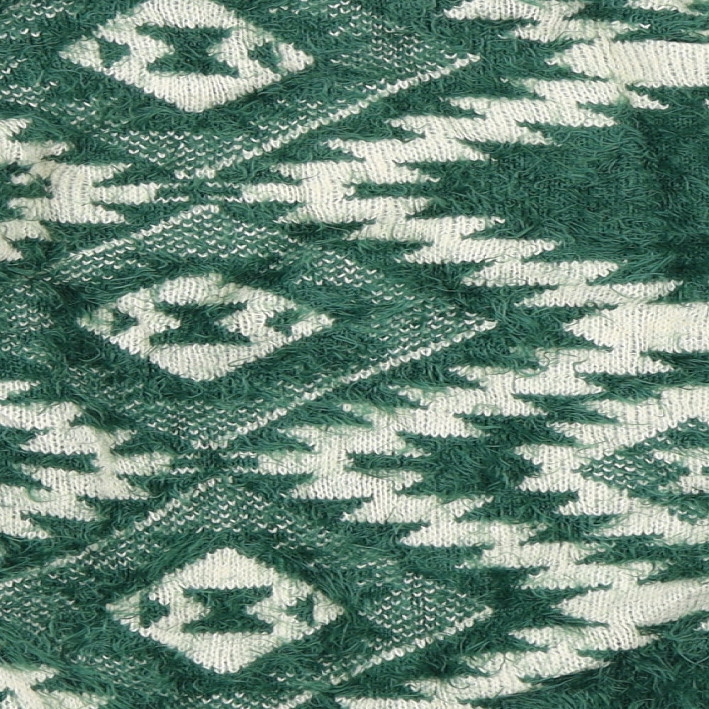 Sophyline Womens Green Geometric Pullover Jumper Size M