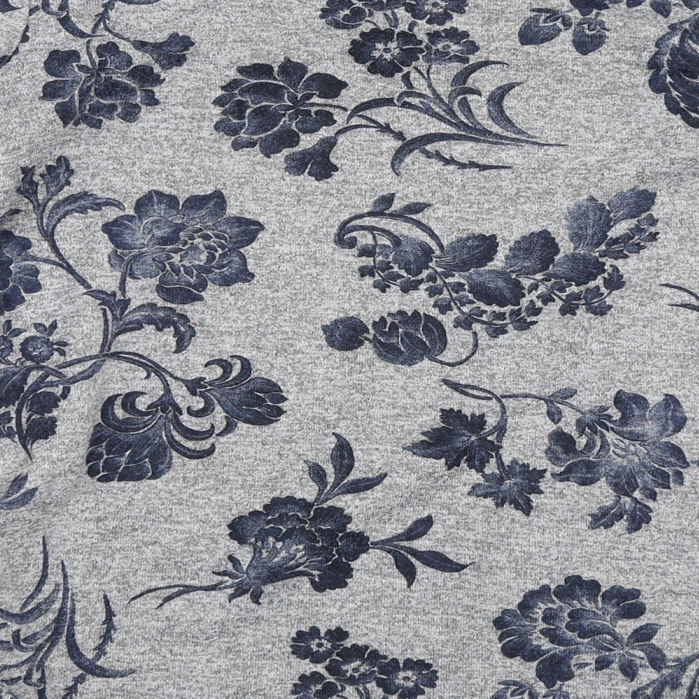 Quiz Womens Grey Floral Pullover Jumper Size 14