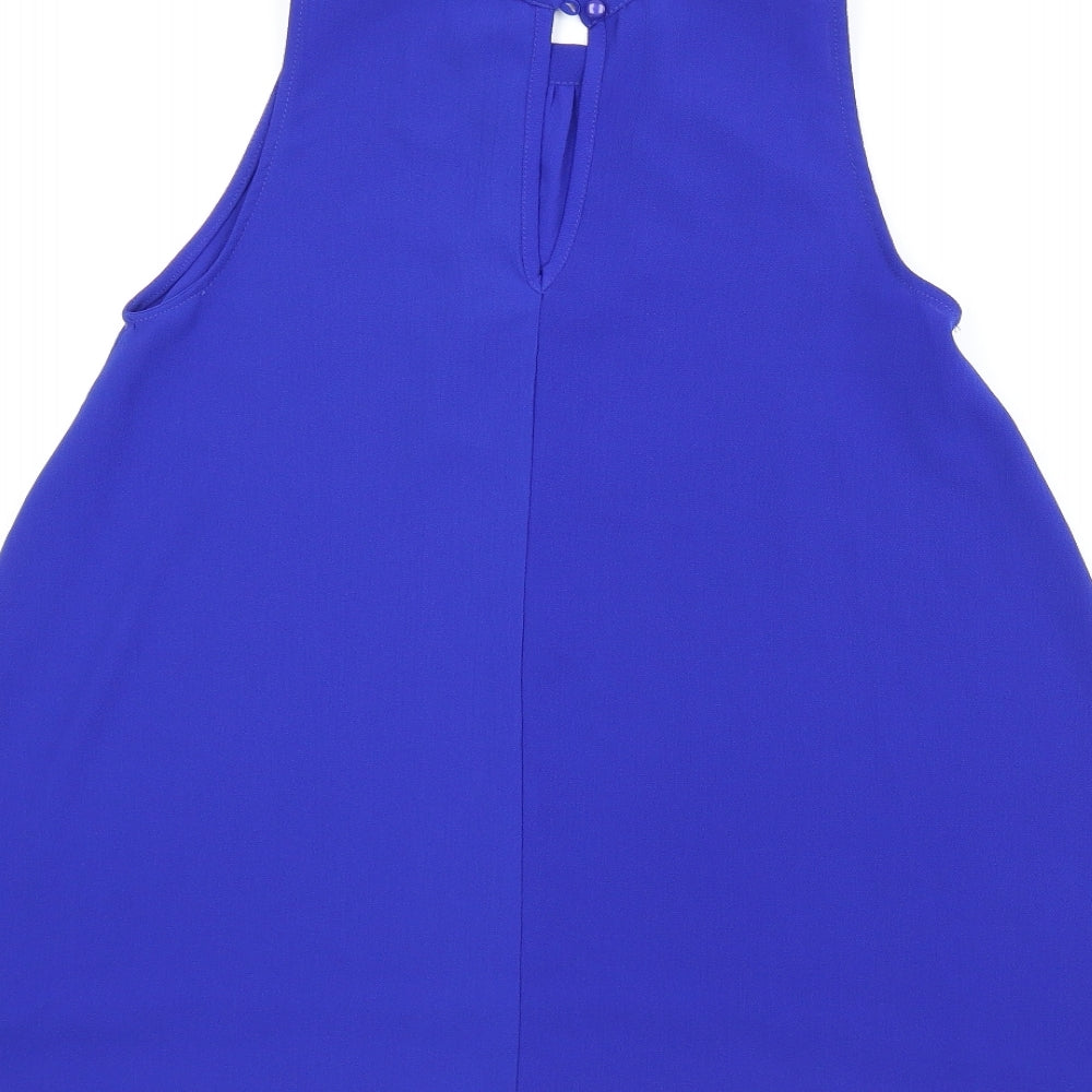 Red Herring Womens Blue Basic Blouse Size 8