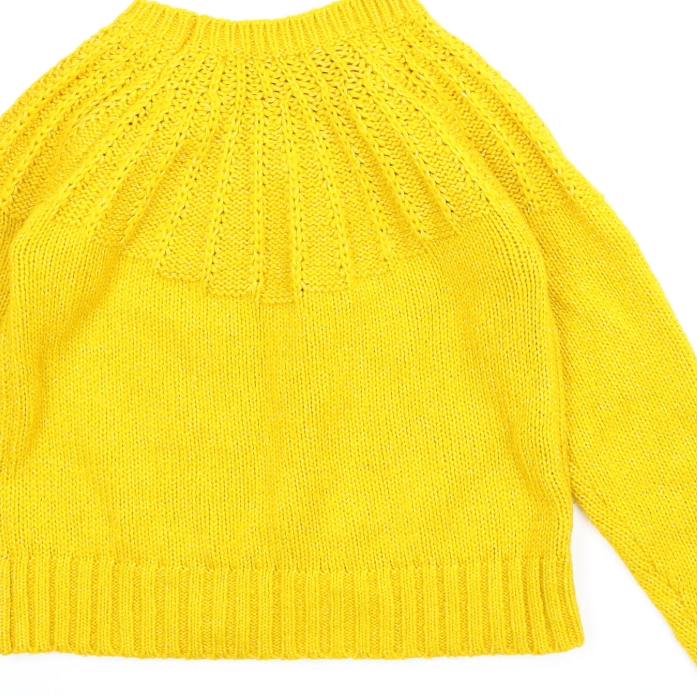George Womens Yellow Pullover Jumper Size S