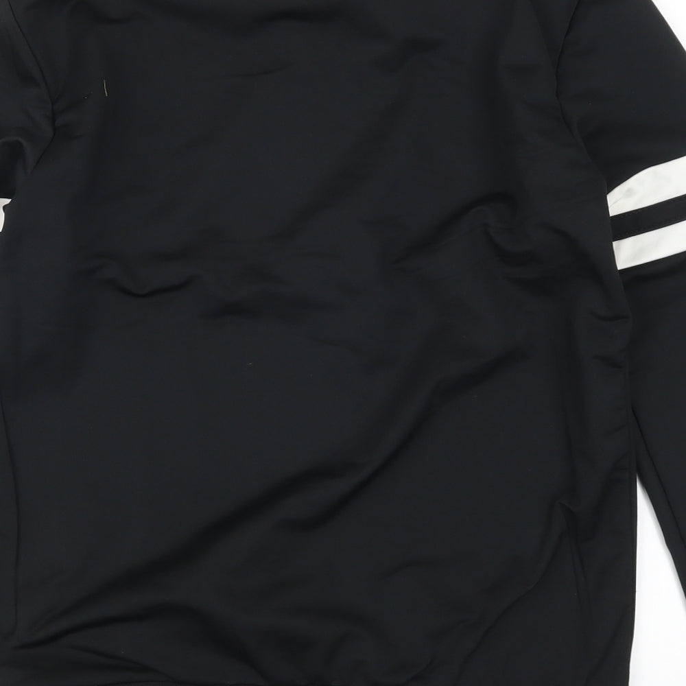 HIIT Mens Black Striped Pullover Sweatshirt Size S